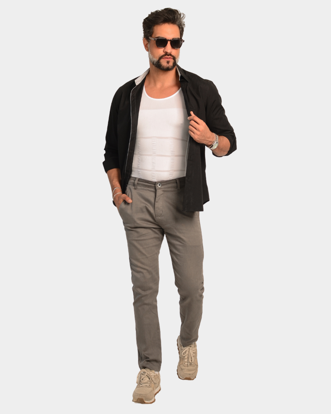 Camisa Masculina SlimCore® – Modelagem Corporal com Compressão Ultrafina