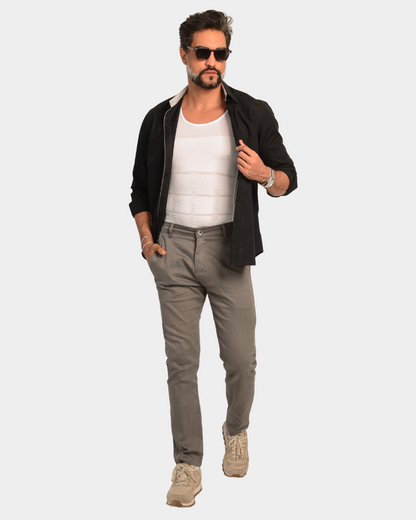 Camisa Masculina SlimCore® – Modelagem Corporal com Compressão Ultrafina