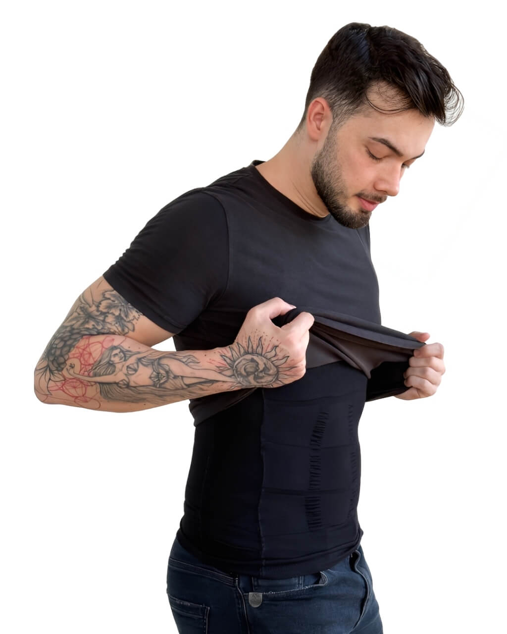 Camisa Masculina SlimCore® – Modelagem Corporal com Compressão Ultrafina