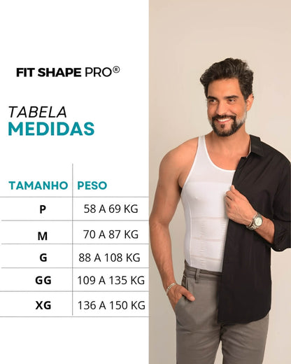 Camisa Masculina SlimCore® – Modelagem Corporal com Compressão Ultrafina